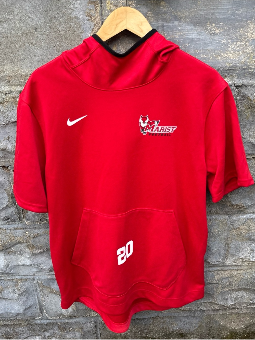 Marist Red Foxes Hoodie Mens Large Team Issued Football Dri Fit Nike